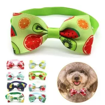 Ошейник для домашних животных, галстук-бабочка, легко носить с принтом, украшения, галстук с воротником в горошек, галстук для домашних животных розовый