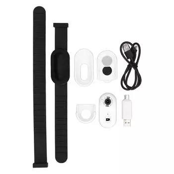 Pet Collar Camera White Wireless Fidelity 1080P Photo Video Record 170° Wide Angle 280mAh 23H Worki