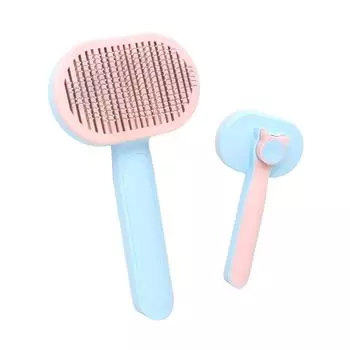 Pet comb, cat hair remover, hair removal, stainless steel comb, cat hair brush, one-click hair removal comb to remove hair. opp bag