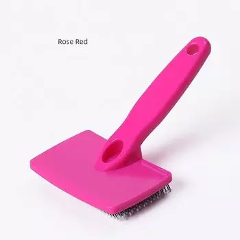 Pet Comb Needle Comb Dog Hair Brush Poodle Brush Dog Hair Comb Dog Comb Knot Untying Comb Pet Supplies Hot Rose Large
