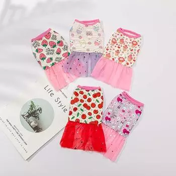 Pet Costume Puppy Cute Princess Skirt Dog Cartoon Skirt Pet Clothes Puppy Costume M