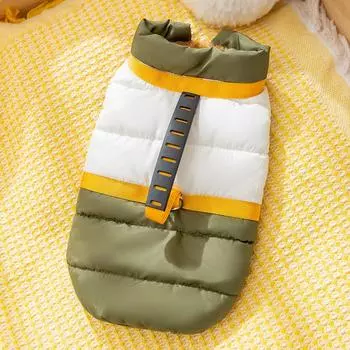 Pet cotton clothes dog clothes autumn and winter imitation down jacket teddy vest bizarre bear pomeranian cat small dog winter M (recommended weight 5-4 kg)