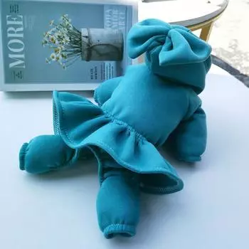 Pet dog cat clothes autumn and winter four-legged suit dog skirt sports cat supplies teddy fight medium dog corgi XS (back length 20CM)