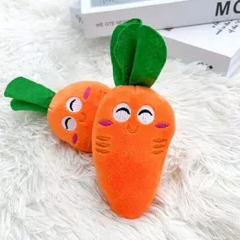 Pet Dog Cat Toy Bite-Resistant Molar Sound Stuffed Toy Chicken Leg Bone Pet Supplies Carrot Stuffed toy