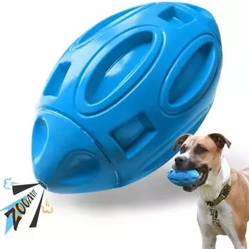 Pet Dog Chew Toys Puppy Interactive Elasticity Ball Toy Training Toy for Large Dog Toy Tooth Cleaning Treat Rugby Ball Bite Ball оранжевый