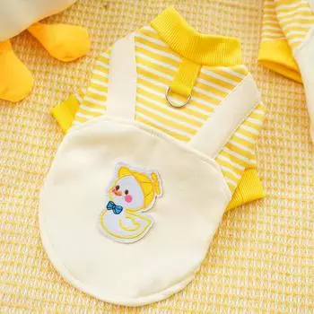 Pet Dog Clothes, Cat Autumn and Winter Fleece Dog Hoodie, Striped Medium-sized Dog That Can Lead A Cat XS