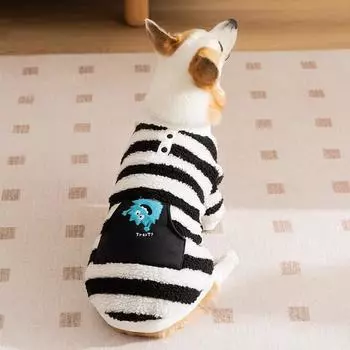 Pet dog clothes winter autumn and winter fleece corgi shiba dog small dog medium dog winter winter bipod L (recommended weight 15-10kg)
