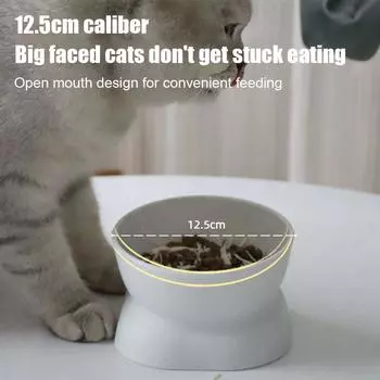Pet Dog Food Bowl Neck Protection And Anti Rollover Cat Pet Tableware For Small Medium Dogs Puppy Products Accessories