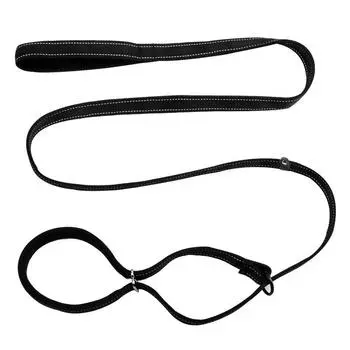 Pet dog leash medium and large dog leash imitation dog mouth cover integrated dog chain factory direct sales 180*2.5CM