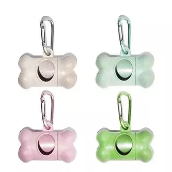 Мешок для какашек для собак в форме кости, диспенсер для отходов, держатель для мусорного контейнера, диспенсеры, мешок для какашек для собак, инструмент для уборки мусора, товары для собак розовый