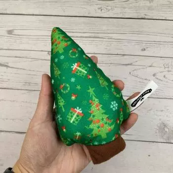 Pet Dog Toy Sounding Paper Teddy/Pomeranian Bichon Accompany Christmas Gift Small Size Dogs Pet Supplies Christmas tree small size 17cm(1BB is called)