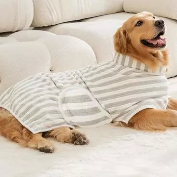 Pet Dogs Bathrobe Super Absorbent Dog Bathrobe Robe Thickened Quick-Drying Pet Bath Towel Dog Bath Accessories For L/M/S Dog S