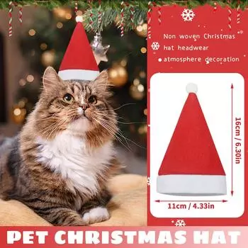 Pet Doll Non Woven Christmas Hat Christmas Gift Headwear Atmosphere Decoration Christmas Hat One Size красный
