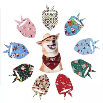 Pet Drool Bib Triangle Scarf Dog Drool Cat Neck Cover Gift Tie Neckerchief Pet Cats Lovely Band M1B4 09-1pcs