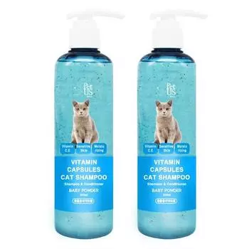 Pet Earth Vitamin Shampoo Baby Powder Scent, 300мл, 2 упаковки, Корейский шампунь для домашних животных