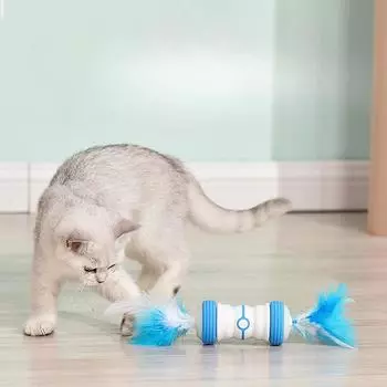 Pet Electric Cat Funny Wand Cat Toy Smart Magic Wand Automatic Rotating Wheel Cat Funny Ball 13*6cm