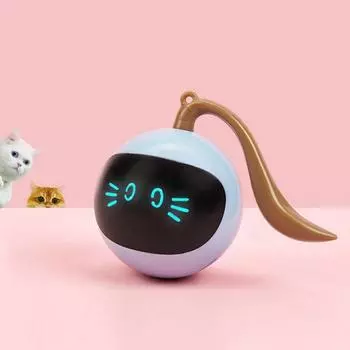 Pet Electric Smart Автоматически самокусающиеся забавные кошачьи шарики Мечтающие игрушки Игрушки для кошек Товары для кошек белый
