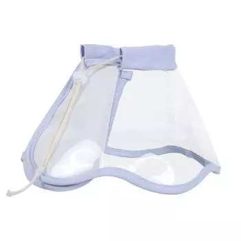 Pet Elizabeth Ring Waterproof Anti-Licking Dogs and Cats Post-Operation Sterilization Ring Collar Beauty Ring Transparent Pet Supplies Transparent + purple edging XS