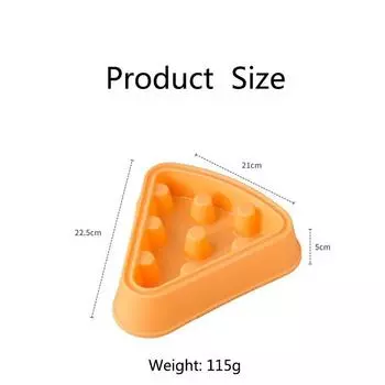 Pet Feeding Dishes Puppy Cats Slow Food Bowl Anti-Gulping Non-slip Pets Slower Feeder Medium Small Dogs Pizza Single Bowl зелёный