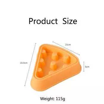 Pet Feeding Dishes Puppy Cats Slow Food Bowl Anti-Gulping Non-slip Pets Slower Feeder Medium Small Dogs Pizza Single Bowl зелёный