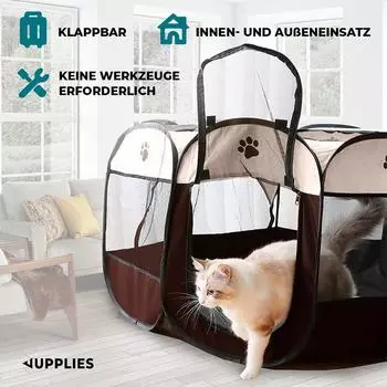 Pet Fence Dog Foldable Dog Tent Waterproof And Detachable Fence Dog House Lampshade Dog Cat And Puppy Supplies S