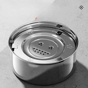 Pet Food Utensils 304 Stainless Steel Dog Bowl Floating Bowl Drinking Water Floating Dog Basin Drinking Water Large Capacity Pet Bowl 18*7.1cm