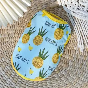 Pet Fruit Strawberry Banana Print VIP Teddy Puppy Dog Clothes Cat Skirt Dog Vest Cat Supplies XS (bust 30CM recommended weight 1.3-2 0.2 kg)