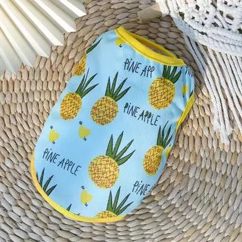 Pet Fruits Strawberries Bananas Printed Teddy Dogs Dog Clothes Cat SkirtsDog Vests Cats XS