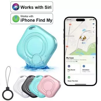 Pet GPS Tracker Smart Finder Anti Lost Device Mini GPS Tracker для кошелька Kids Dog Key Finder Только для iOS Find My App(не для Андорида) чёрный