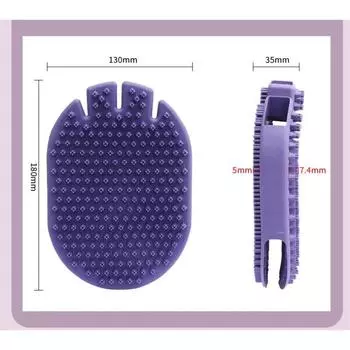 Перчатки для ухода за домашними животными, щетка для удаления шерсти собак и кошек, двухсторонняя массажная щетка, щетка для мытья и чистки, перчатки для купания собак фиолетовый