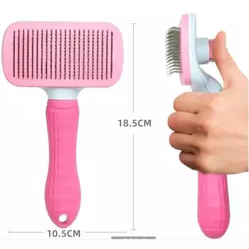 Pet Hair Brush Pet Cat Grooming Brush Hair Removal Brush Dog and Cat Grooming Tool Cleaning Scraper Dog and Cat Grooming Brush синий