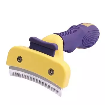 Pet Hair Hair Ball Removal Hairball Hair Loss by Pressing the Dog Bra Brush, Cat, Rabbit, Removal, Brush, Prevention, Button, (Purple, S) фиолетовый