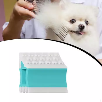 Pet Hair Remover Cat Dog Auto Detailing Tool Hairs Removal Reusable for Car 8.8cmx7cmx2.8cm синий