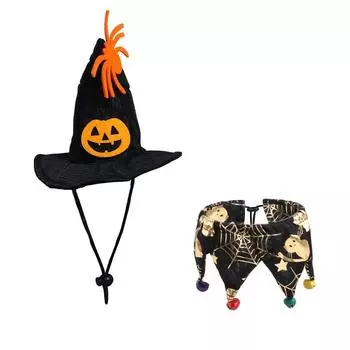 Pet Halloween Supplies Adjustable Pet Accessories Pet Hat Cat Collar Cat Costume Cat Pumpkin Hat 2