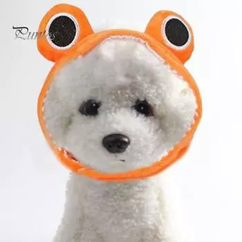 Лента для крепления шляпы для питомца, плюшевая лягушка, головной убор для питомца, косплей, головной убор для собак, модный аксессуар для вечеринок S зелёный