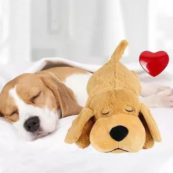 Pet Heartbeat Puppy Поведенческая дрессировка собак Плюшевая игрушка для домашних животных Удобная игрушка для обнимашек, снятия беспокойства, помощь во сне, кукла, прочные товары для домашних животных