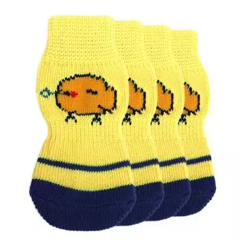 Pet high-quality socks non-slip soles Small dog teddy foot protectors Shoe covers Cat socks Wool socks Pet shoes S [recommended within 2.5kg]