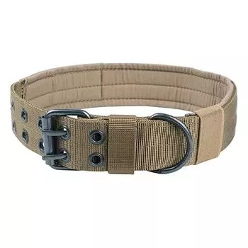 Pet K9 Тактический ошейник для собак Регулируемый поводок и ошейник с двойной пряжкой для немецкой овчарки Набор для дрессировки собак больших и средних пород Аксессуары M Neck 36-46CM