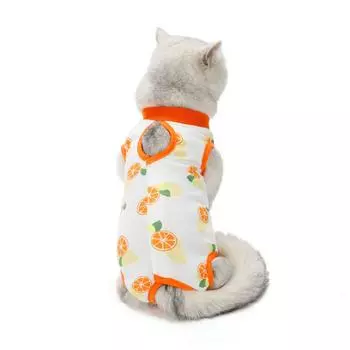 Pet kitten surgery clothes anti-licking neuter clothes spring and summer thin cotton breathable S