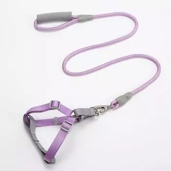 Pet leash Macaron Chest dog leash Anti-break free dog leash dog leash pet 0.6cm (suitable for within 4kg)