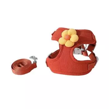 Pet leash, teddy dog walking leash, dog vest, chest strap, cat going out to prevent pets S (refer to picture size)