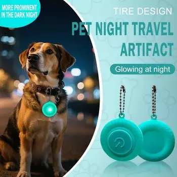 Pet LED Luminous Pendant Dog Dog Cat Tag Night Walking Dog Anti-loss Night Light Flashing Pendant One Size
