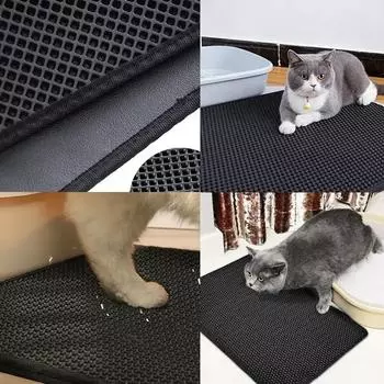 Pet Litter Mat Non-slip Mat Washable Cat Mat Pet Supplies Waterproof Double Layer Pet Litter Mat Cat Window Hammock Dog Bed