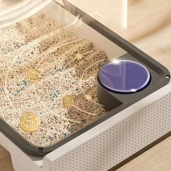 PET MARVEL Интеллектуальный кошачий туалет Очищающий дезодорирующий ящик Стерилизация кошачьего туалета Дезодорирующий крем Товары для животных