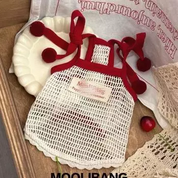 Pet Mesh Vest with Sleeveless Suspender Cat Pet Clothing Summer Teddy Bear Summer Clothing Puppy Designer Dog Clothes XS