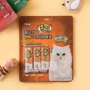 [Pet] Monster Good Life Cat Snack Курица и лосось 35 г 5 упаковок