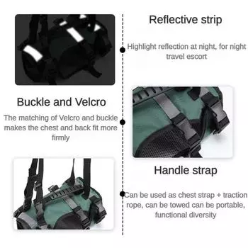 Pet Multi-functional Dog Chest Strap Leash Dogs Harnesses Car Up Uphill Walking Assistance Belt Pet Products Accessories S чёрный