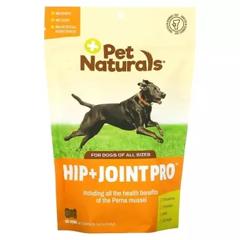 Pet Naturals, Hip + Joint Pro, для собак, 60 жевательных таблеток, 11,2 унции (318 г)