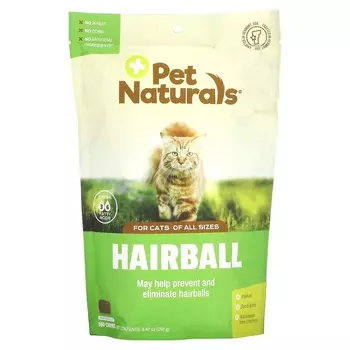 Pet Naturals, Комки шерсти для кошек, 160 жевательных таблеток