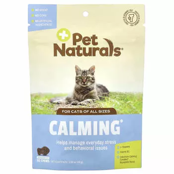 Pet Naturals, успокаивающее средство для кошек, 30 жевательных таблеток, 1,59 унции (45 г)